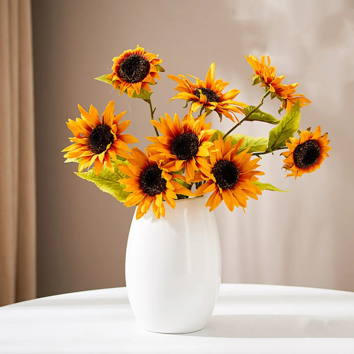 Nordic Minimalist White Ceramic Vase — Modern Home Decor Flower Vase Living Room Table Centerpiece
